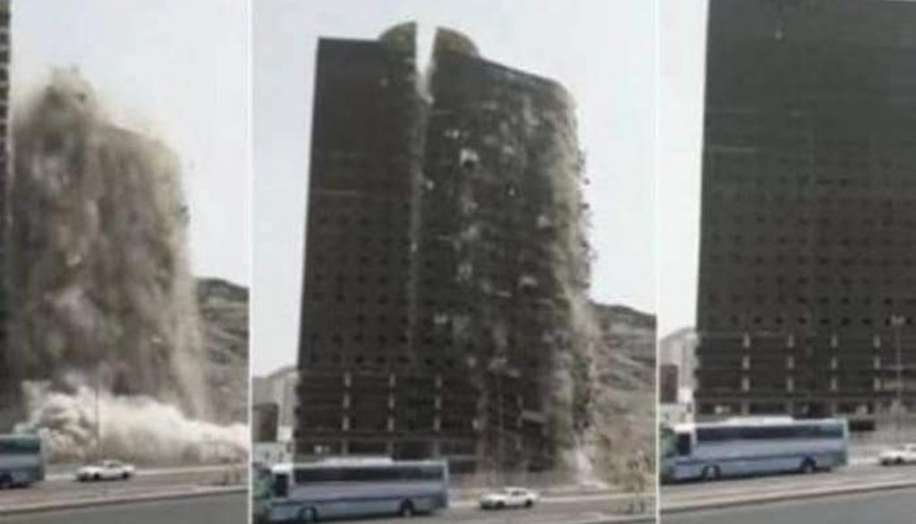 انهيار فندق في مكة والخسائر انهيار فندق في مكة والخسائر